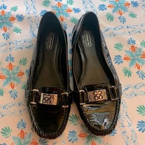 Coach black loafers
